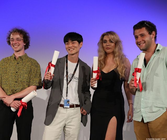 Théo Degen, Yoon Daewoen, Carina-Gabriela Dasoveanu and Rodrigo Ribeyro - The winners of the 24th Cinéfondation Selection